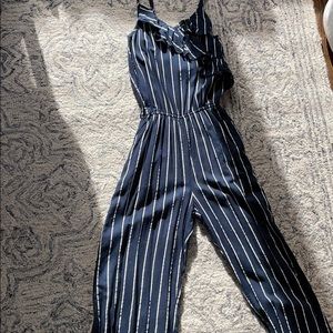 Abercrombie kids navy and white romper